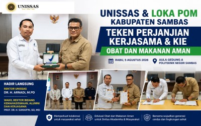 UNISSAS dan Loka POM Kabupaten Sambas Teken Perjanjian Kerja Sama, Perkuat Edukasi Obat dan Makanan Aman